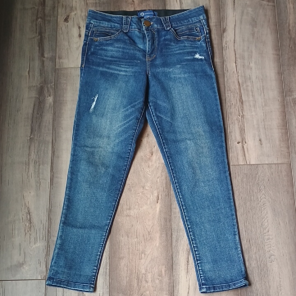 Democracy Women's Ankle Crop Jeans in Medium Blue